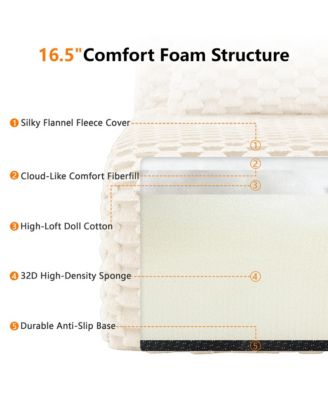 82" Modern Modular Sofa, Soft Flannelette 2-Seater Couch with Deep Seat and Anti-Slip Base for Living Room