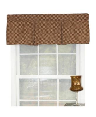 Trellis Pleated  100% Cotton with Fully Lined Rod Pocket Valnance for Windows 42 x 15 Woodland