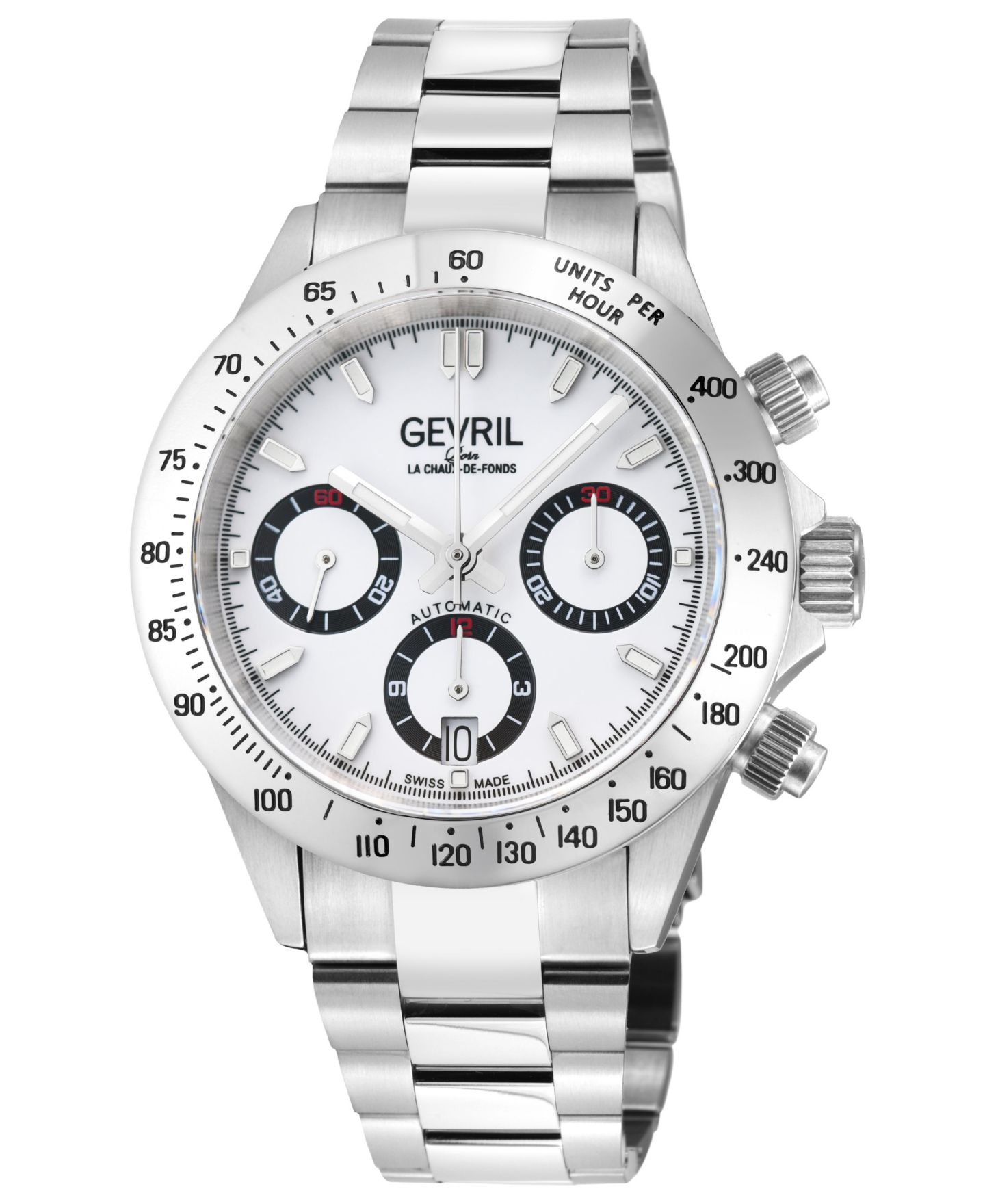 Мужские часы Gevril New Amsterdam Swiss Automatic Bracelet Watch — фото 1
