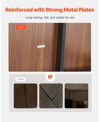 71in Rectangle Wood Farmhouse Dining Table for 6-8 People