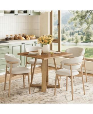 Square Dining Table for 2/4, Wooden Kitchen Table, 31.5" Dining Table (Only Table)