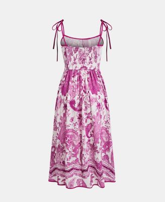 Women's Night Show Paisley Midi Beach Dress