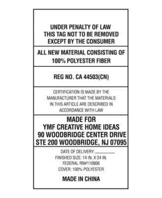 Shaped Decorative Pillow, 14" x 24"