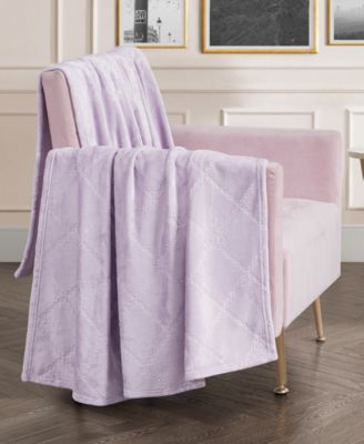 Embossed Oversized Plush Throw, 60" x 90"