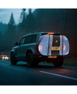 1-Bike Waterproof Bike Rack Cover with Clear Tail-Light Panel for Hitch Mount - Heavy Duty 600D Transport Cover