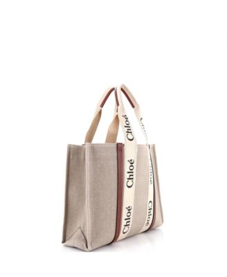 Large Woody Tote Canvas with Leather