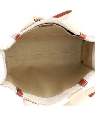 Medium Woody Tote Canvas with Leather