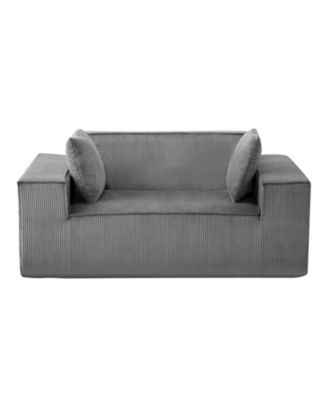  63-Inch 2-Seat Corduroy Loveseat Sofa Couch for Living Room