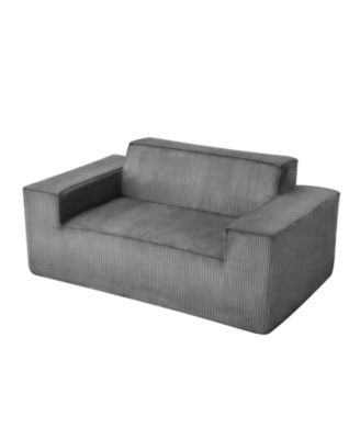  63-Inch 2-Seat Corduroy Loveseat Sofa Couch for Living Room