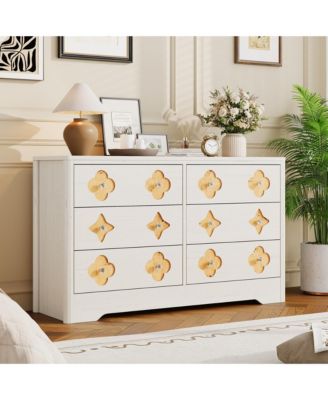 Dresser for Bedroom with Drawers, Wide Chest of Large Decorative Drawer Front with Large Clothes Storage Cabinet, Wood Bedroom Dresser