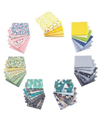 50pcs 10" Cotton Fabric Squares Floral Patchwork Quilting DIY Craft