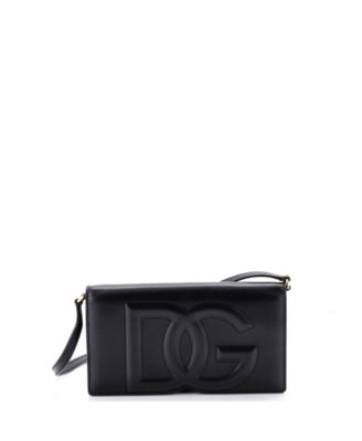 Mini DG Logo Flap Shoulder Bag Leather