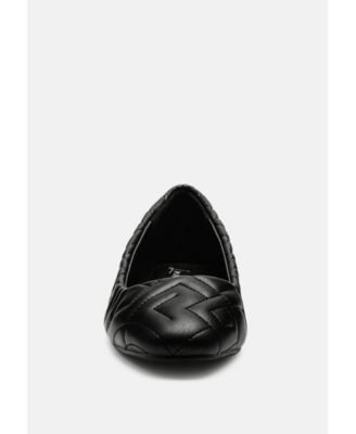 Womens Janice Quilted Ballerina Flats