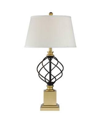 Traditional Table Lamps Tall Set of 2 Metal Empire Open Cage Pedestal Living Room Bedroom House Bedside