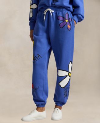 Women's Floral Graphic High-Rise Tapered Sweatpants