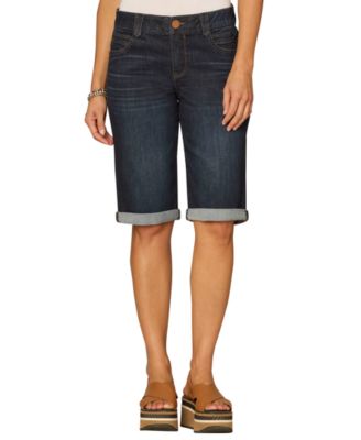 Petite "AB" Solution Mid-Rise Bermuda Shorts