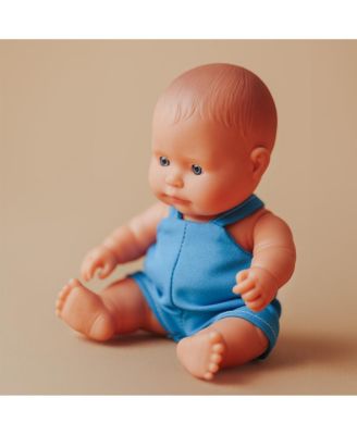Baby Doll Caucasian Boy 8 1/4 inches in polybag. Made in Spain with Vanilla Scent. Anatomically Correct. My Friends and Me Collection