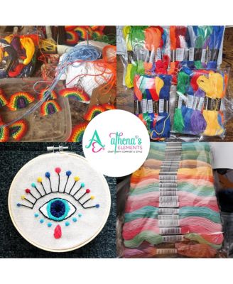 100 colors Embroidery Thread Mermaid Color Bracelets String Floss Polyester Coded Numbers Unicorns Set