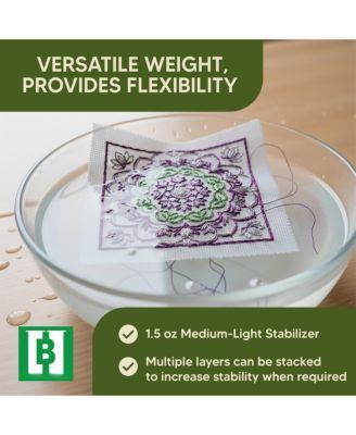 Water Soluble Embroidery Stabilizer Roll Washaway Backing Machine Hand 12" x 25 1.5 Oz