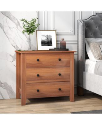 3 Drawer Bedside Dresser Chest for Bedroom Storage