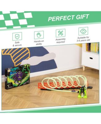 Builder Loop Kit Criss Cross Toy Race Track w/ Pull-back Car, Ages 3-6