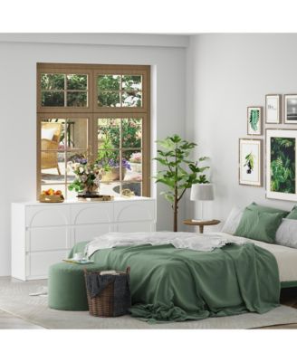 63" 9-Drawer Wooden Dresser with Elegant Design – Bedroom Storage Chest