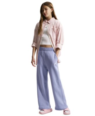 Girls' 7-16 Sportswear Club Fleece Wide-Leg Sweatpants