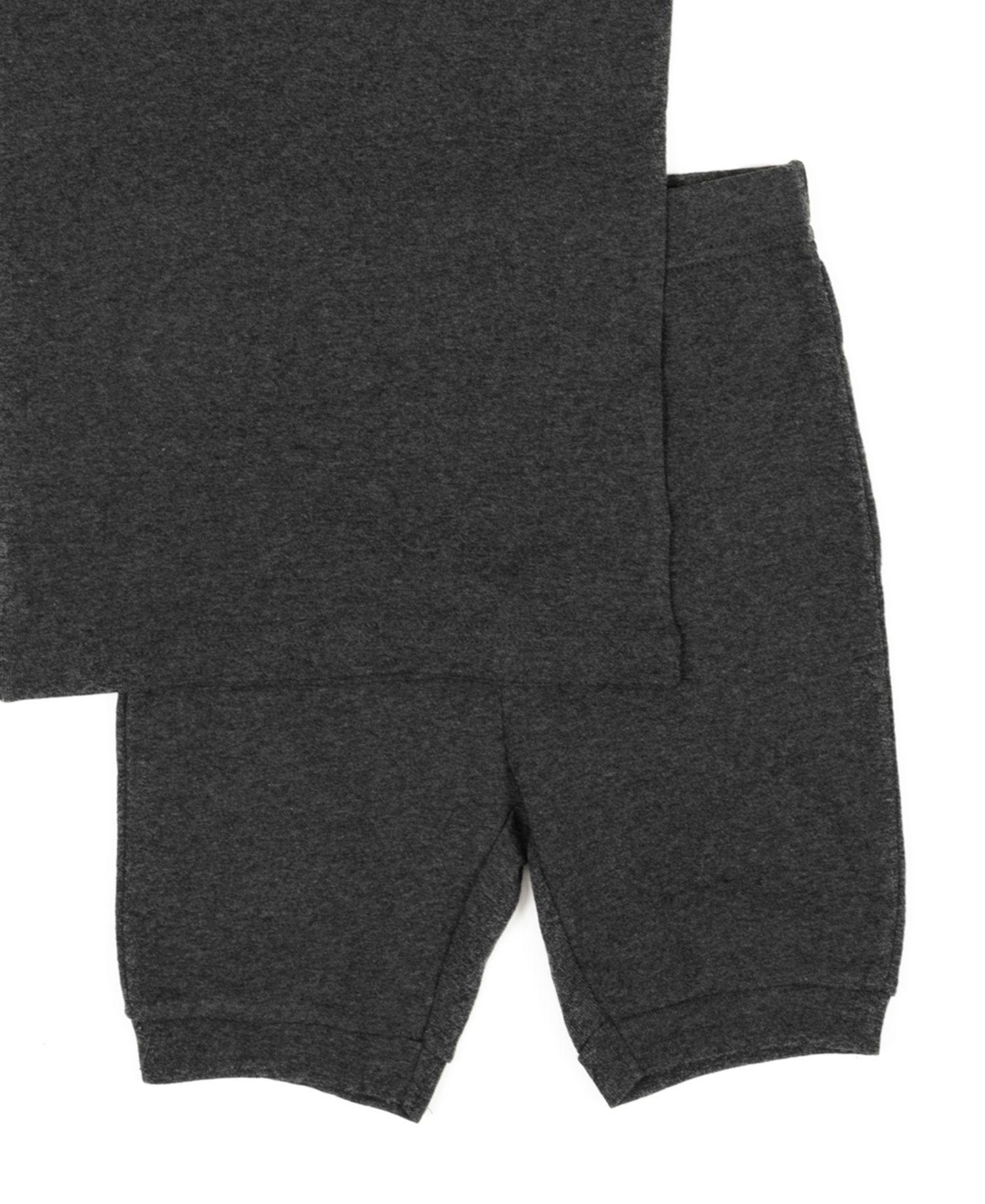 Kids Matching Family Two Piece Cotton Short Sleeve Shirt and Shorts Solid Color Pajamas 6-14