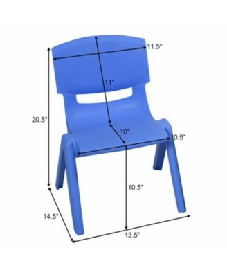 4-Pack Stackable Children Chairs for Playroom and Classroom