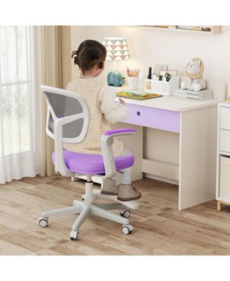 Adjustable Children Desk Chair with Y-Shaped Lumbar Support and Footrest