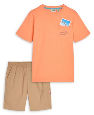 Boys' 4-7 Short-Sleeve T-Shirt and Shorts, 2-Piece Set