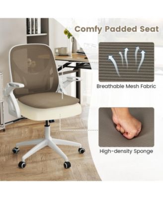 Ergonomic Mesh Desk Chair with Lumbar Support and Flip-Up Arms