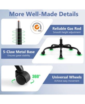 Ergonomic Swivel Office Chair with Adjustable Headrest and Footrest