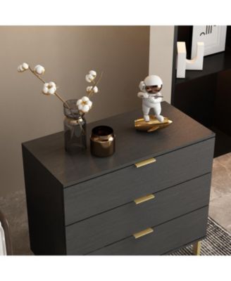 3-Drawers Wood Chest of Drawers Dresser