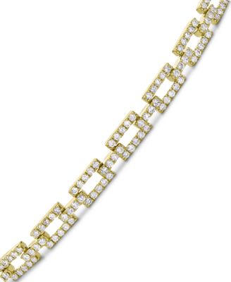 Diamond Square Link Bracelet (2 ct. t.w.) in 14k Gold or 14k White Gold