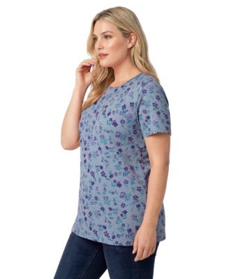 Plus Size Within Perfect Printed Short-Sleeve Crewneck Tee