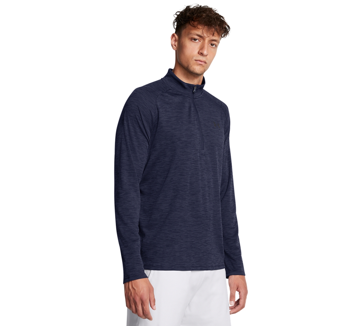 Under Armour Men's Ua Tech Space-Dyed 1/2-Zip Performance Sweatshirt - Midnight Navy