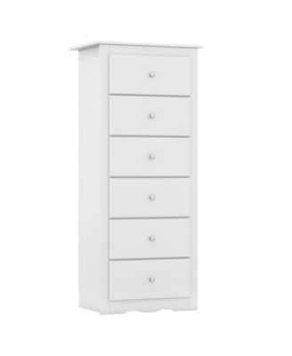 6-Drawer Tall Chest Dresser for Bedroom Storage