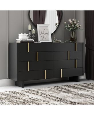 71" Dresser with 8 Large Drawers, Bedroom Chest