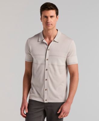 Men's Textured Button Front Shirt