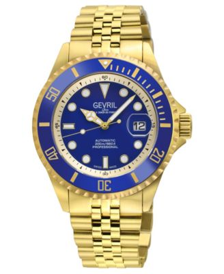 Gevril Men's Wall Street Swiss Automatic Ip Bracelet Watch