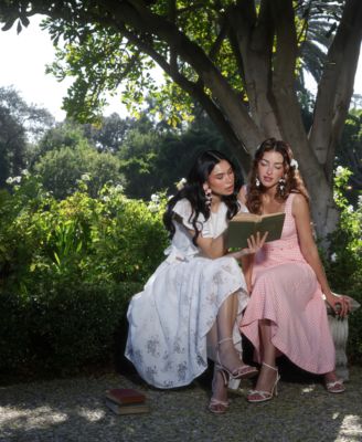 Women's Gingham Checkered Midi Dress