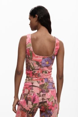 Women's Printed denim corset