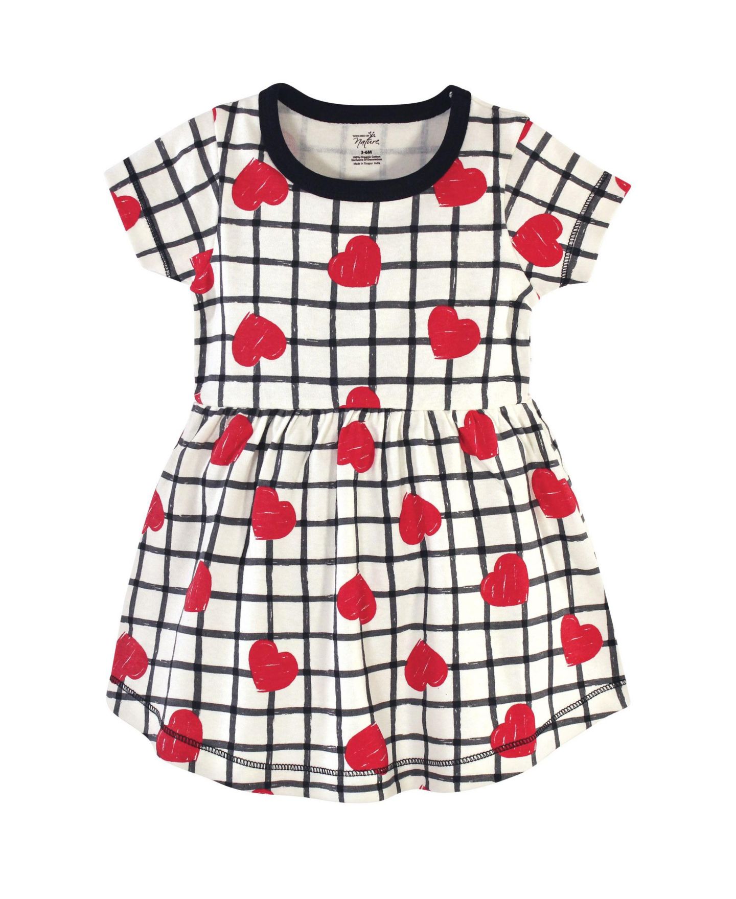 Платья Touched by Nature Natural Cotton Dresses Featuring Both Short and Long Sleeves для девочек-малышей, цвет: Чёрный — фото 2