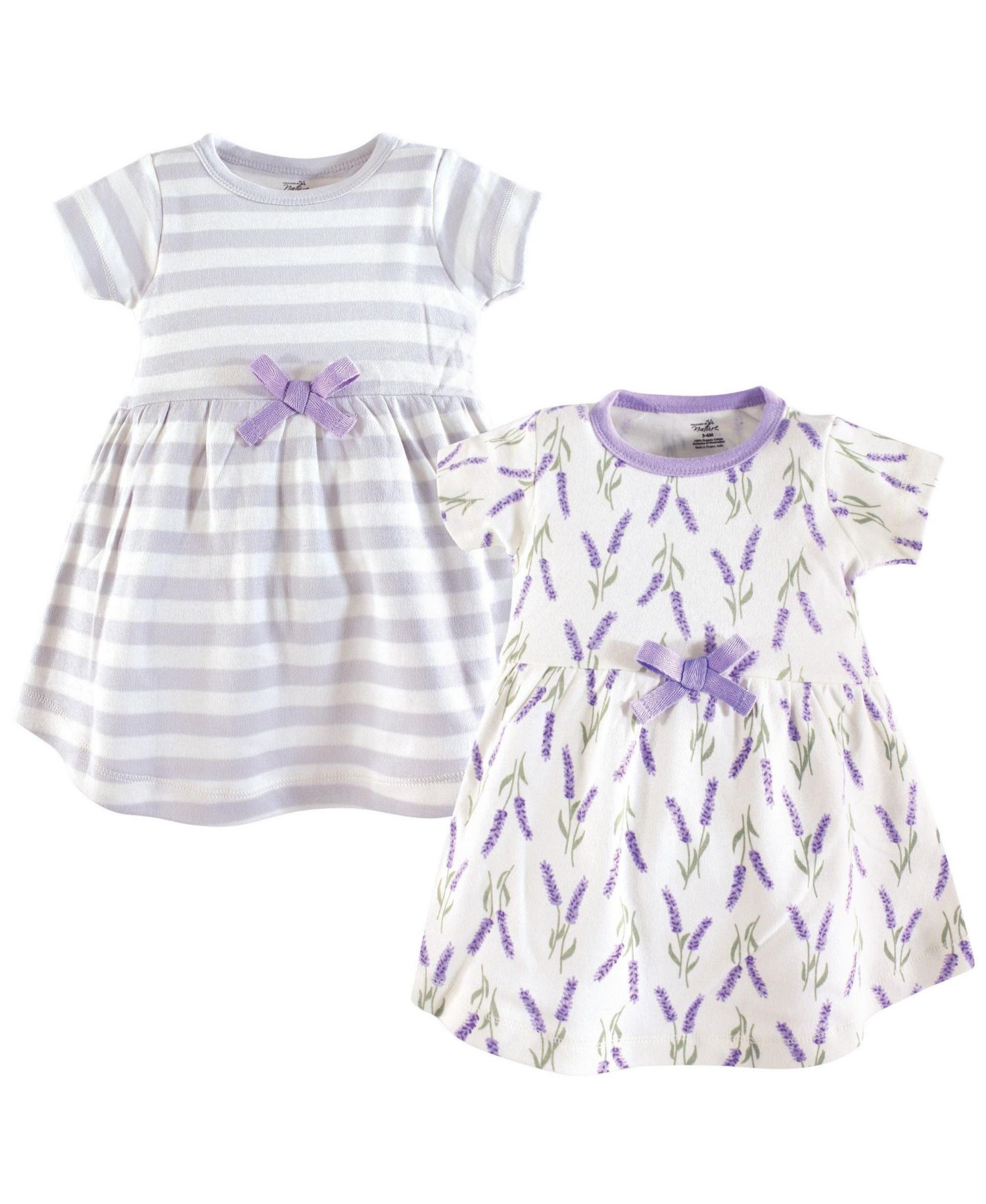 Little Girls Natural Cotton Dresses Featuring Both Short and Long Sleeves
