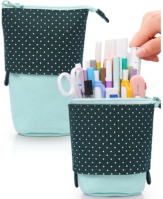 Standing Pencil Case Cute Stand Up Pouch Telescopic Pen Holder School Office Supplies