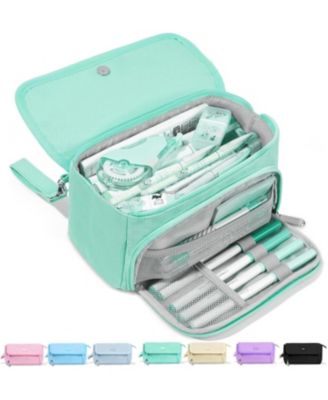 Super Large Pencil Case 3 Compartments Cute Pouch Zipper Portable Stationery Pen School Supplies Teen Girl