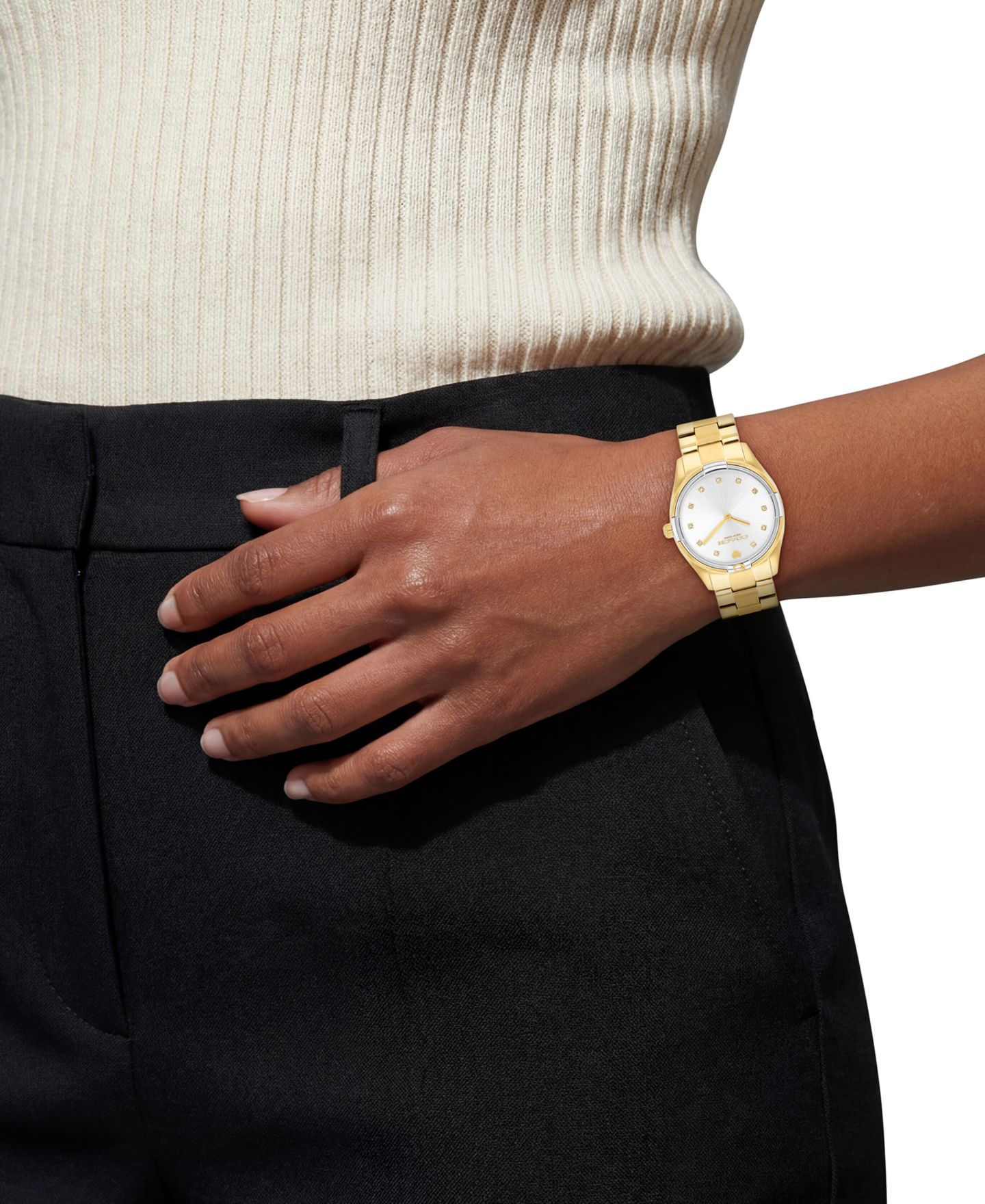 Женские часы COACH Brooks Gold-Tone Stainless Steel Bracelet Watch 34mm — фото 4