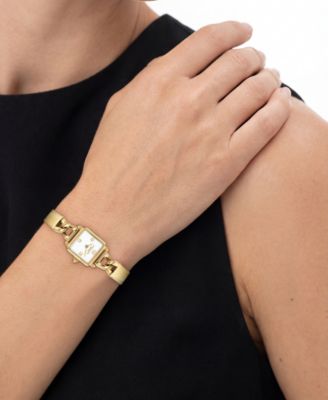 Women's Cass Gold Tone Stainless Steel Bangle Bracelet Watch, 18mm