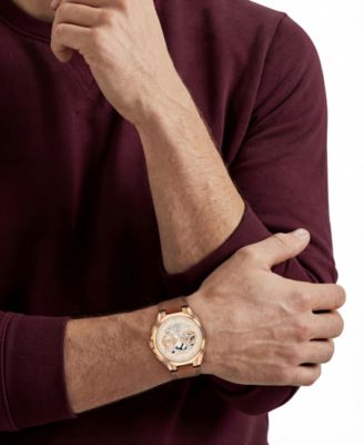 Men's Jackson Saddle Leather Strap Watch, 41.5mm